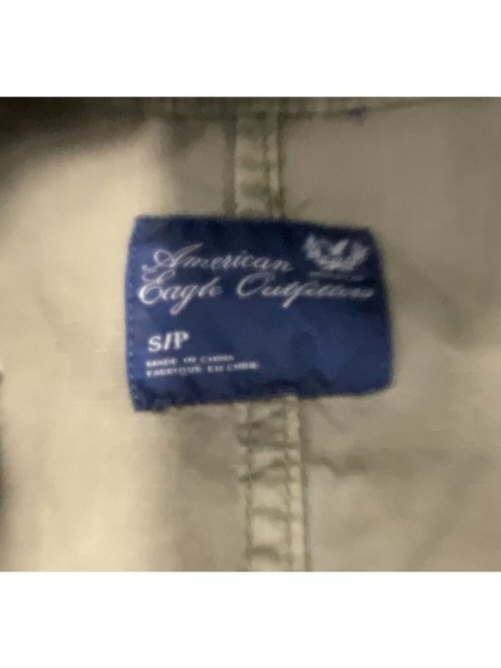 Vintage Y2K American Eagle Olive Edgy Utility Jacket S | Gorpcore Boho Military - Picture 10 of 11